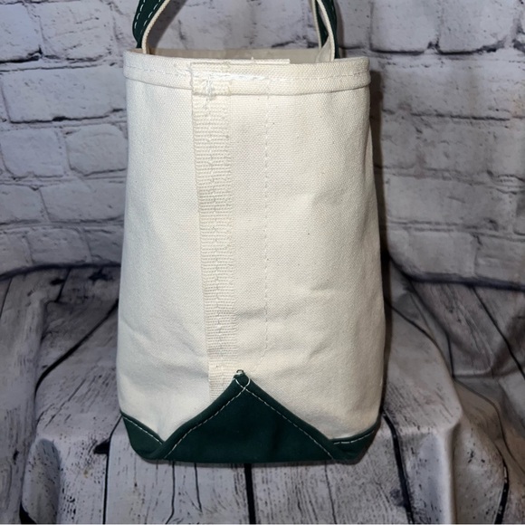 L.L. Bean Vintage 1980’s Boat and Tote Canvas Bag Medium Dark Green - Picture 7 of 12